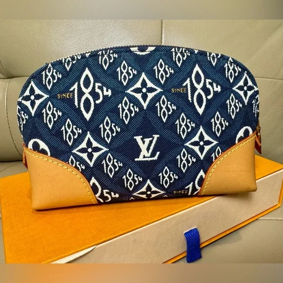 Sold x Louis Vuitton Limited edition Jacquard Since 1854 Cosmetic Pouch - Picture 1 of 12
